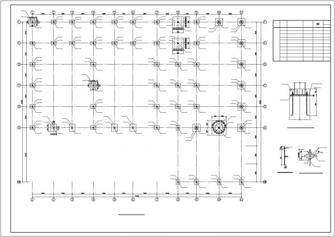 某地二层钢屋面汽车4S店结构施工图_图1