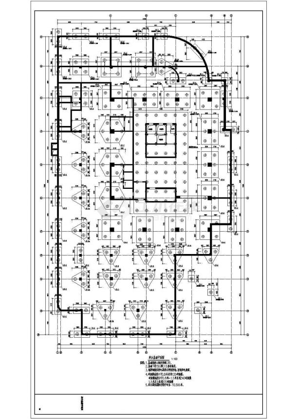 地下3层地上25层框筒商务大厦结构施工图-图二