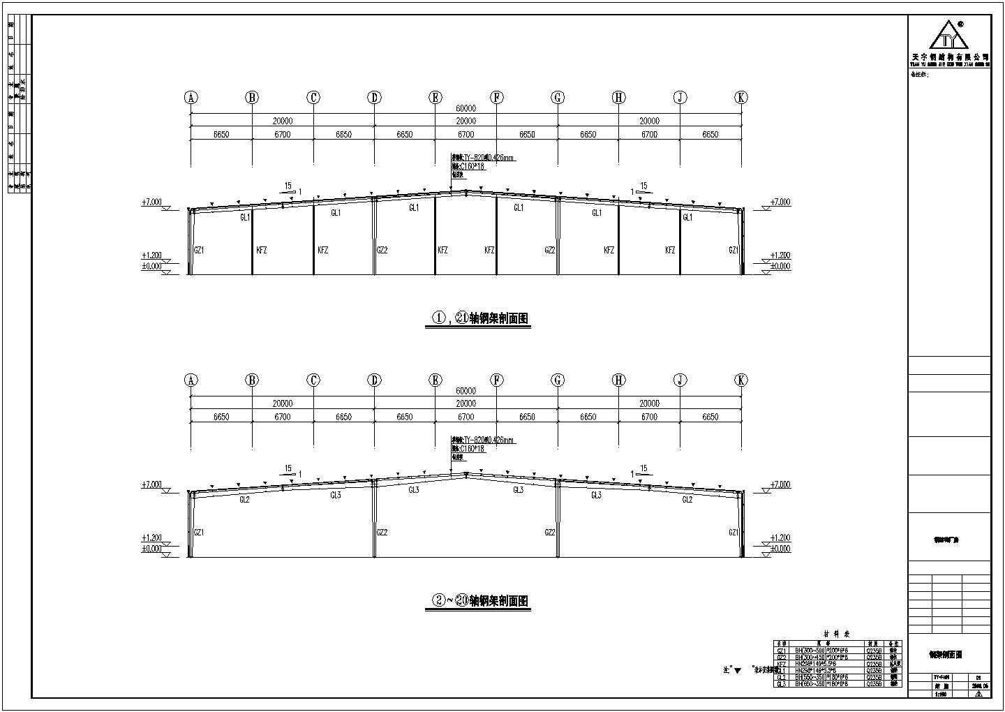 【河南】某120x60米钢结构工程施工图