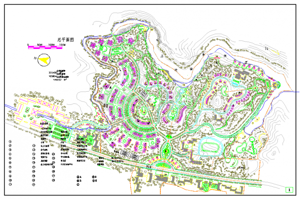 【贵州省】某大型小区详细规划总平面图-图一