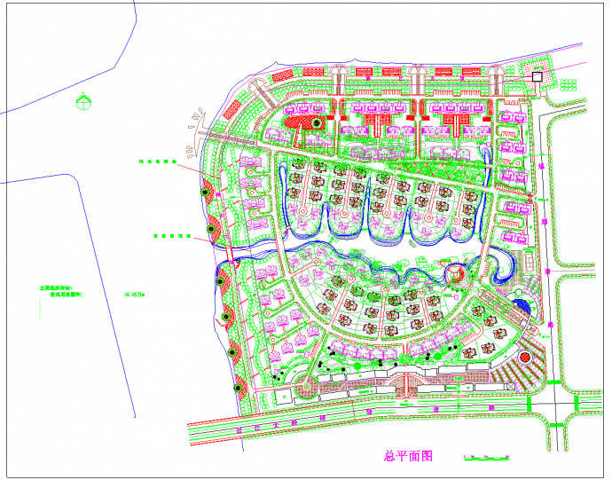 【上海】某大型别墅区规划总平面图_图1