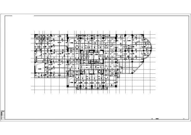16层框架核心筒住宅结构施工图（8度抗震）-图二