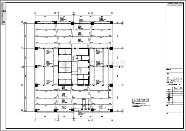 39层框架核心筒办公楼结构施工图（7度抗震）-图一
