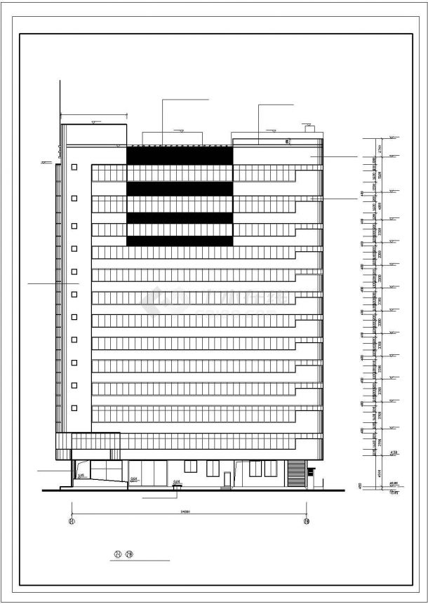 6套宾馆酒店建筑设计方案初设图CAD-图二