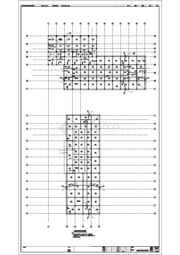 六层框架结构体育公园会所结构施工图-图一