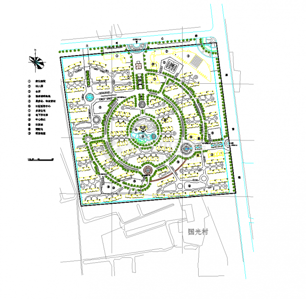 【上海市】某大型小区详细规划图纸-图一