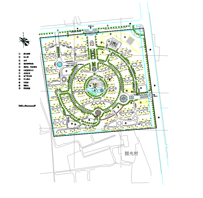 【上海市】某大型小区详细规划图纸_图1