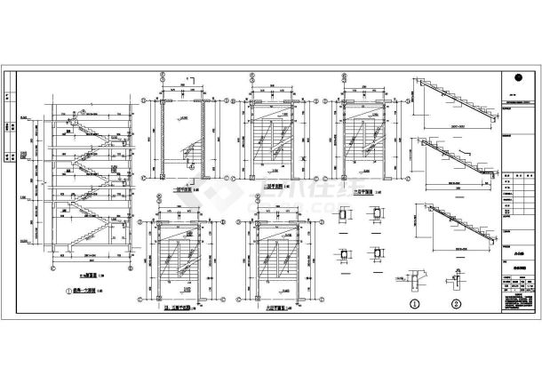 六层框架结构办公楼结构施工图（独立基础）-图一