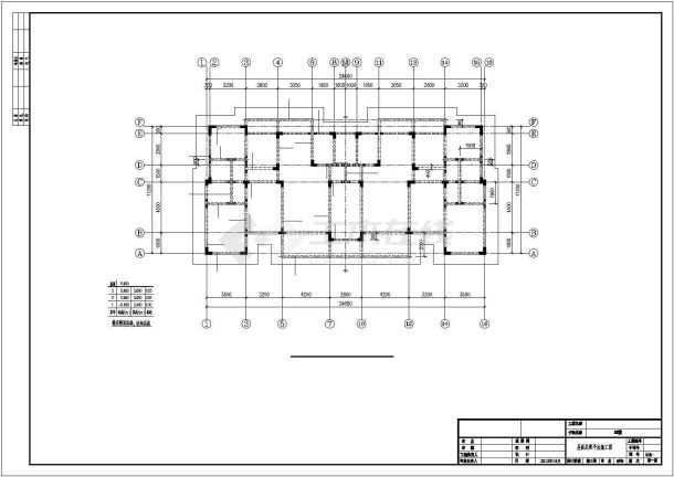 三层异形柱框架结构农村住宅楼结构施工图-图一