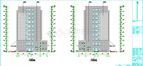 【江苏】高层框架结构企业单身宿舍楼建筑施工图（16年最新）-图二