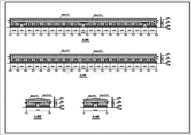 113m钢结构农贸市场结构图纸（共16张）-图一