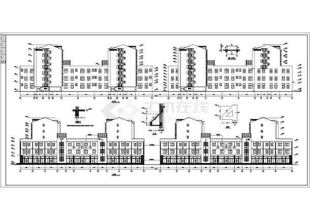 某地沿街公建全套建筑结构设计施工图-图一