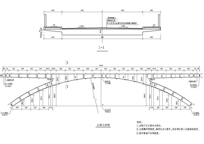 钢架拱桥设计施工图纸（共10张）_图1