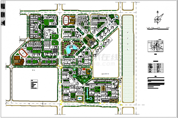 响塘寨住宅区规划图（含设计说明）-图一