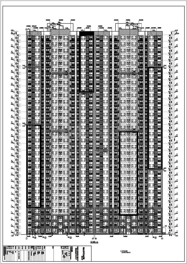 【河北】高层一类剪力墙结构塔式住宅楼建筑施工图-图一