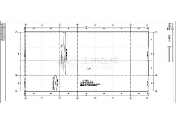 带吊车高低跨门式刚架厂房结构施工图（独立基础）-图一