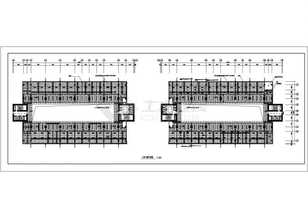 昆站三层天棚建筑施工图纸（共4张）-图二