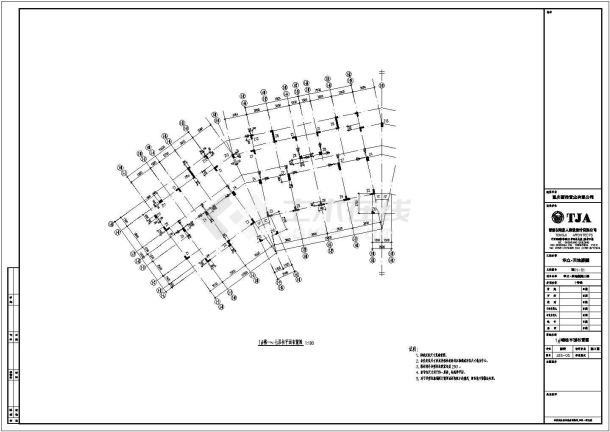 七层桩基础框架结构住宅楼结构施工图-图一