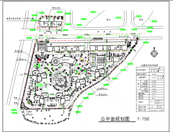 【江苏省】某地区小型公寓总平面规划图-图一