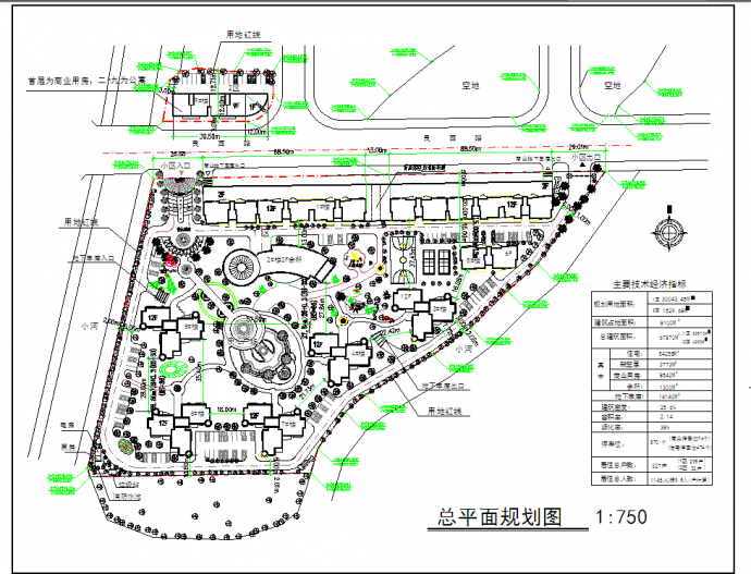 【江苏省】某地区小型公寓总平面规划图_图1
