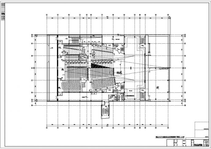 某著名大学5802㎡三层学术报告厅建筑施工图_图1