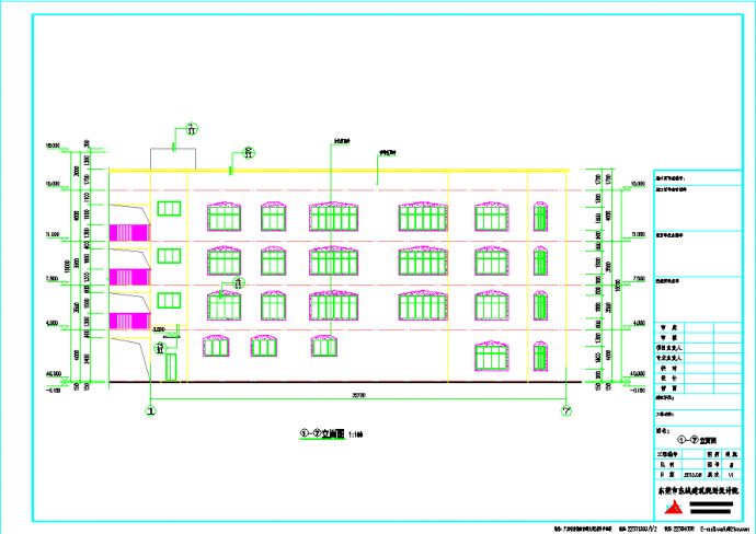 幼儿园建筑平立剖面CAD布置图_图1