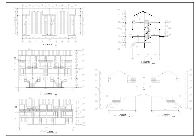 CAD多层住宅G建施图设计_图1