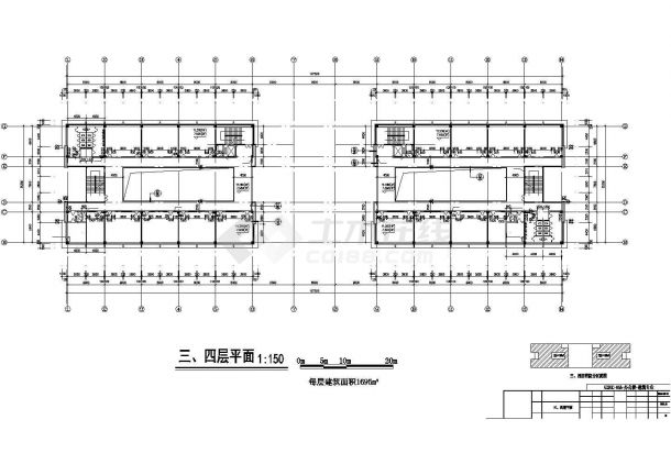 [广东]某药学院新校区11594㎡六层办公楼建筑施工图(有效果图)-图二