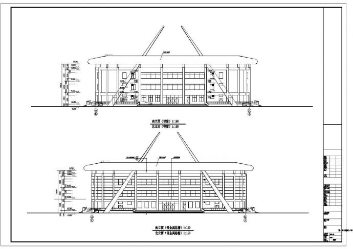 [河南]大型体育中心网球场建筑施工图（国内顶尖设计院）VIP_图1