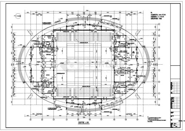 [河南]大型体育中心网球场建筑施工图（国内顶尖设计院）VIP-图二