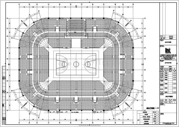 [吉林]22232.66㎡三层轻钢屋盖长跨度椭圆形体育运动馆建筑施工图VIP-图二
