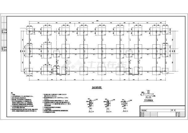 框架结构宿舍楼结构施工图（五层独立基础）-图一