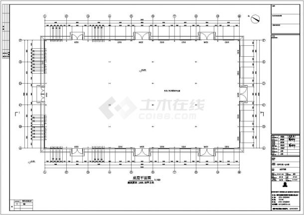 门式刚架结构汽车城仓储厂房结构施工图（5栋含建筑图）-图二
