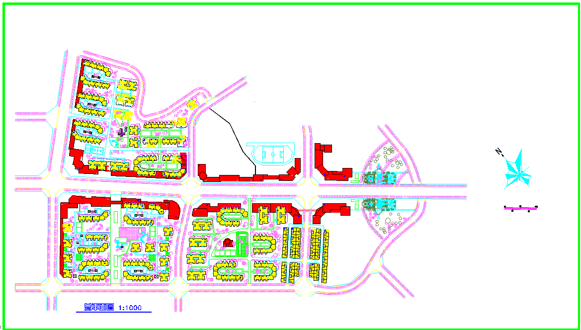 【天津市】某居住小区详细规划总平面图