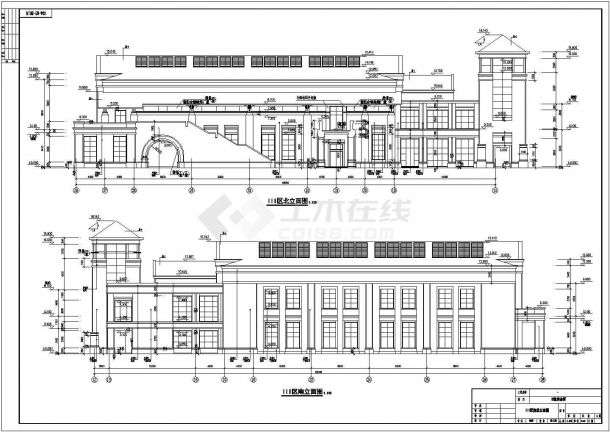[北京]欧式风格两层会所建筑施工图（国内知名地产）VIP-图一