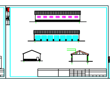 单层钢结构小汽车库结构施工图（含建筑图）_图1