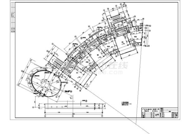 某框架结构三层九班幼儿园建筑施工图（高15米）-图二