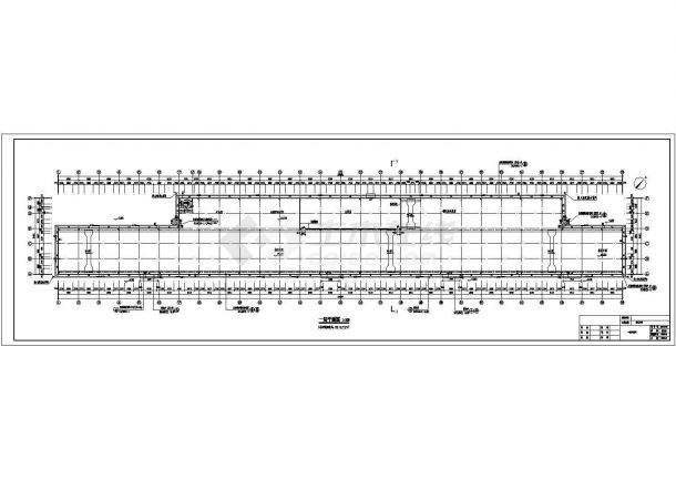 单层高低跨门刚结构车间建筑结构施工图（10T电动单梁40T桥式吊车）-图一