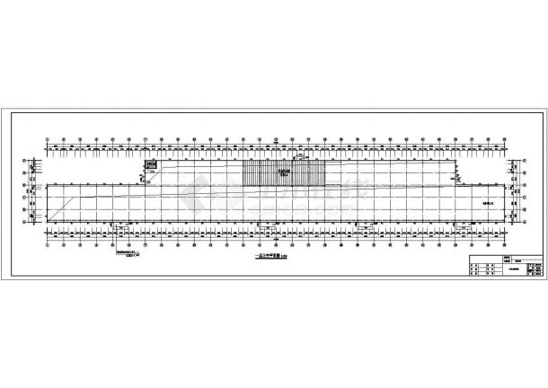 单层高低跨门刚结构车间建筑结构施工图（10T电动单梁40T桥式吊车）-图二