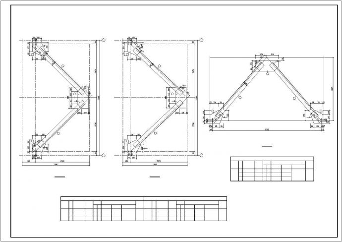 60米跨度管状输送机栈桥钢结构施工图_图1
