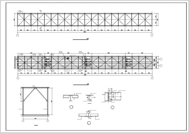 60米跨度管状输送机栈桥钢结构施工图-图二