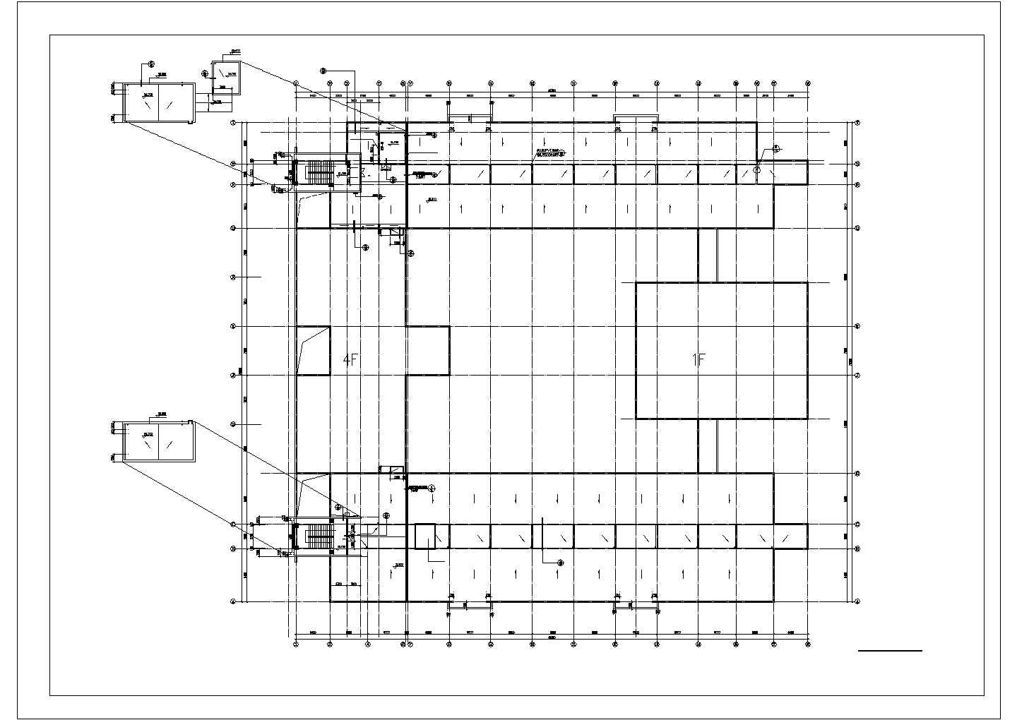 某五层框剪结构学校教学楼建筑方案图（高25米）