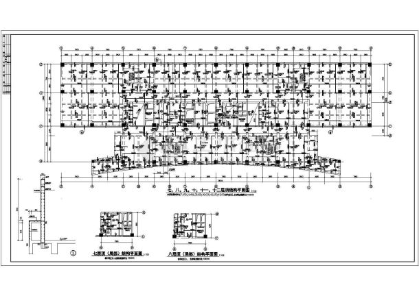 某十七层商务大厦结构施工图纸-图一