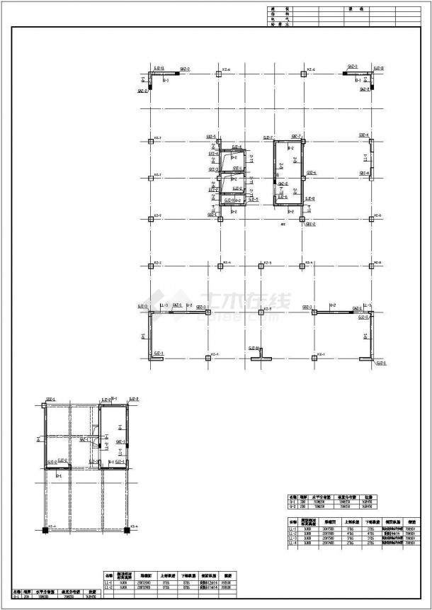 12层框架剪力墙住宅楼结构施工图（筏形基础）-图一