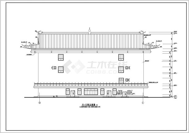 某地大型静音寺详细建筑设计施工图-图一