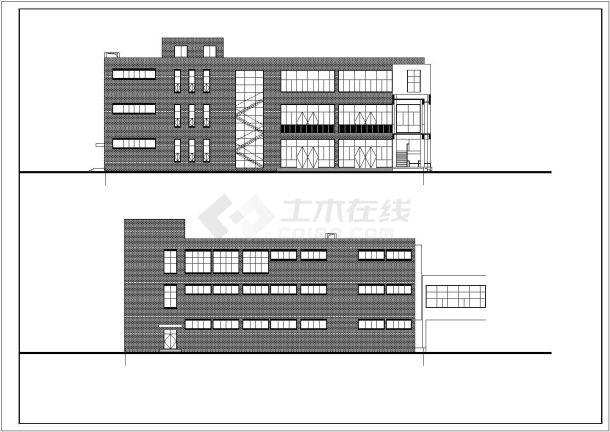 [浙江]某5257.8㎡中学三层食堂建筑施工图VIP-图二