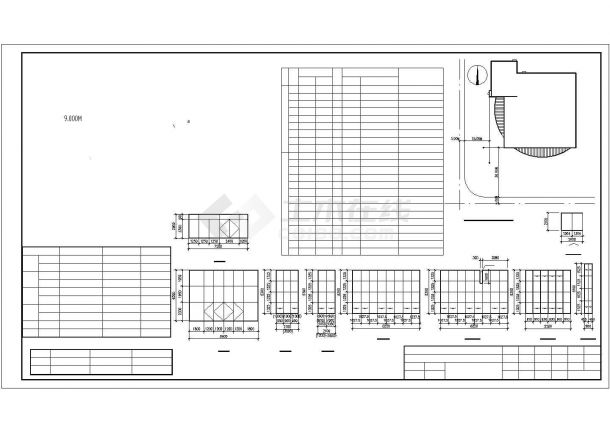某2600平方米框架结构职工食堂建筑设计图-图一