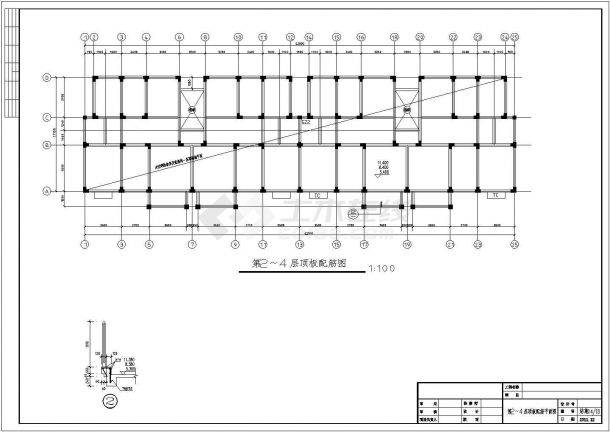 6层加阁楼框架安置小区结构施工图(含建施)-图一