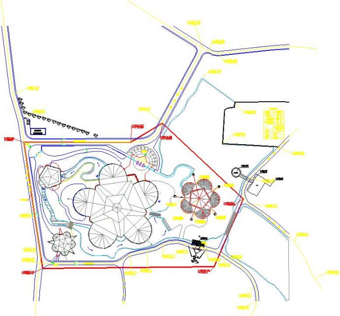 华南某植物园规划设计图（共7张）_图1