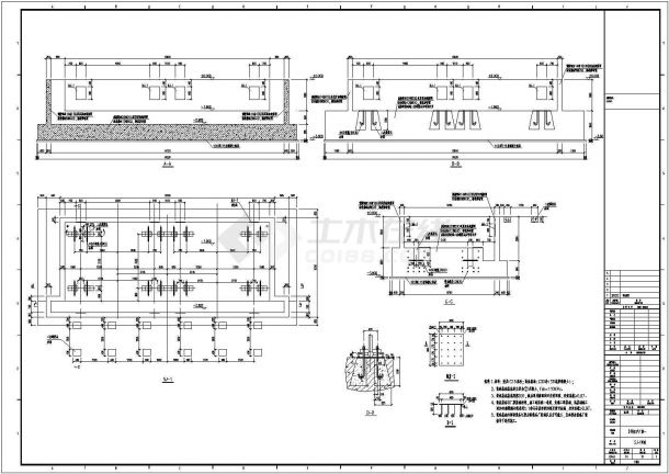 三层框架生产车间厂房结构施工图（独立基础）-图二